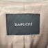シンプリシテェ SIMPLICITE スーパー100Wビーバー ノーカラーコート レディース JPN:M