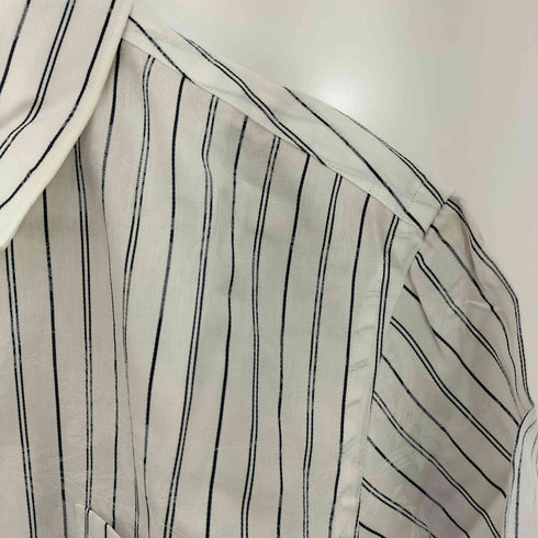 タケオキクチ TAKEO KIKUCHI ストライプ フラワー ジャガード 半袖 シャツ メンズ JPN:M