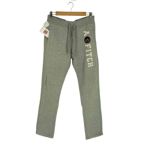 アバクロンビーアンドフィッチ Abercrombie & Fitch 裏起毛 ロゴ3Dワッペン スウェットパンツ メンズ JPN:M