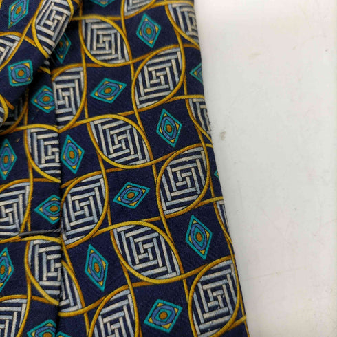 ランバン パリ LANVIN PARIS OLD MADE IN FRANCE フランス製 絹 シルク 100% 総柄 ネクタイ メンズ
