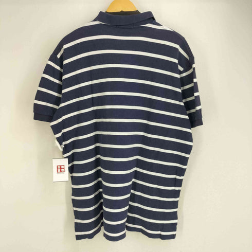 ポロバイラルフローレン Polo by RALPH LAUREN スモールポニー刺繍ボーダー S/S ポロシャツ メンズ import:XL