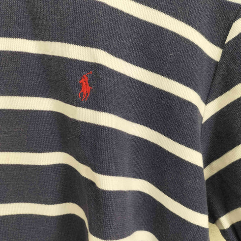 ポロバイラルフローレン Polo by RALPH LAUREN スモールポニー刺繍ボーダー S/S ポロシャツ メンズ import:XL