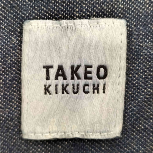 タケオキクチ TAKEO KIKUCHI インディゴ染め バンドカラー デニムシャツ メンズ JPN:2
