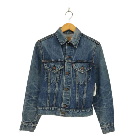 リーバイス Levis 60s~70s ボタン裏524 BIGE USA製 不均等V 4th デニムジャケット メンズ