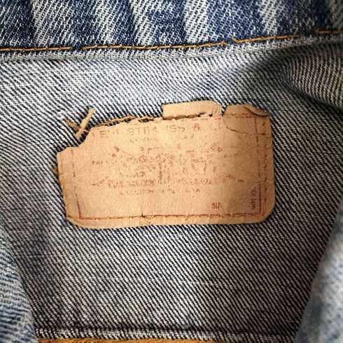 リーバイス Levis 60s~70s ボタン裏524 BIGE USA製 不均等V 4th デニムジャケット メンズ