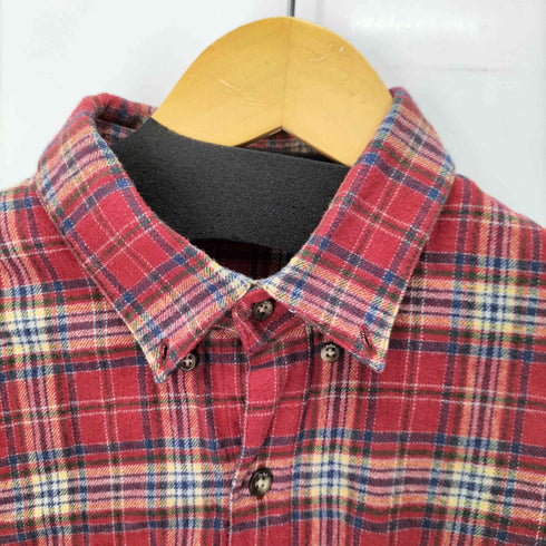 パパス papas コットン チェック ネルシャツ メンズ import:M
