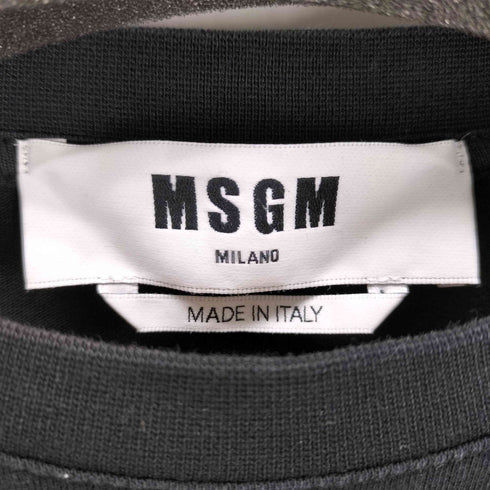 エムエスジーエム MSGM ブラッシュロゴ クルーネック長袖Tシャツ メンズ import:M