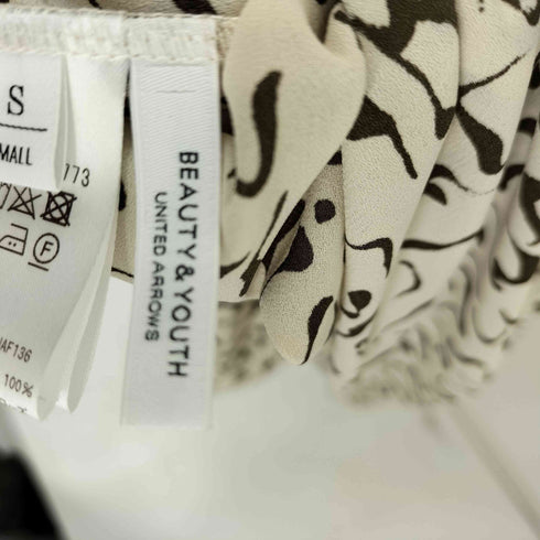 ビューティーアンドユースユナイテッドアローズ BEAUTY & YOUTH UNITED ARROWS 総柄 フロントボタンノースリーブ ワンピース レディース S