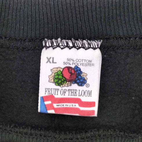フルーツオブザルーム FRUIT OF THE LOOM 90S MADE IN USA ムービープリントクルーネックスウェット メンズ import:XL