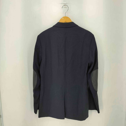 ドリスヴァンノッテン DRIES VAN NOTEN レザーエルボーパッチ ウールテーラードジャケット メンズ 48