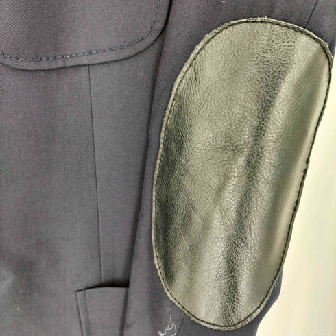 ドリスヴァンノッテン DRIES VAN NOTEN レザーエルボーパッチ ウールテーラードジャケット メンズ 48