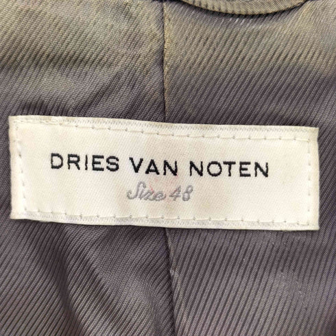 ドリスヴァンノッテン DRIES VAN NOTEN レザーエルボーパッチ ウールテーラードジャケット メンズ 48