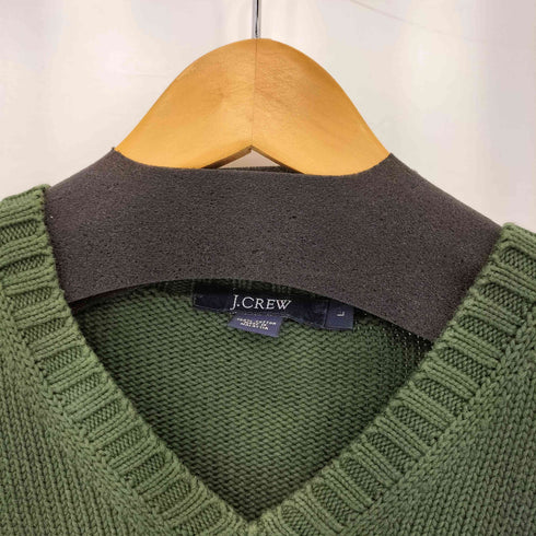 ジェイクルー J.CREW Vネック コットンクルーネックニット メンズ L