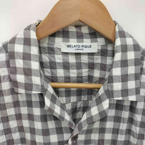ジェラートピケオム Gelato Pique Homme Homme オーガニックコットンギンガムチェックシャツ メンズ JPN:L