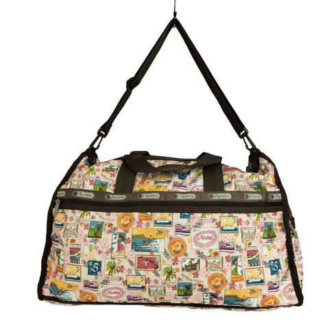 レスポートサック LeSportsac 総柄ボストンバッグ ポーチ鍵付き レディース