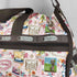 レスポートサック LeSportsac 総柄ボストンバッグ ポーチ鍵付き レディース