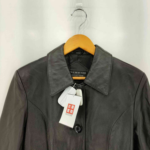 LITTLE NEW YORK COLLECTION フロントボタン レザー コート レディース 4