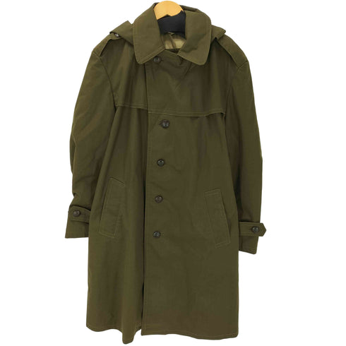 Polish Army ポーランド軍 ミリタリー フーデット オフィサー トレンチ ロング コート メンズ