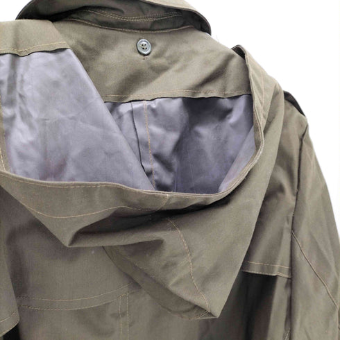 Polish Army ポーランド軍 ミリタリー フーデット オフィサー トレンチ ロング コート メンズ