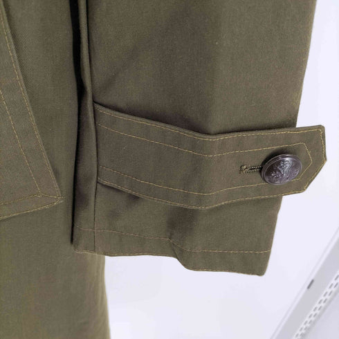 Polish Army ポーランド軍 ミリタリー フーデット オフィサー トレンチ ロング コート メンズ