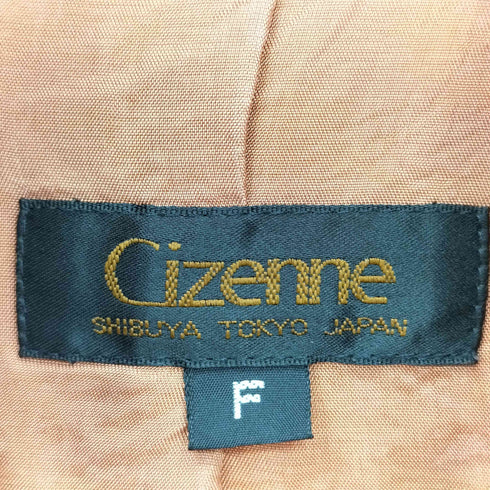 CIZENNE フロントジップアップ ロングスリーブ ラムレザー ジャケット メンズ FREE