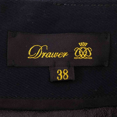 ドゥロワー Drawer ラムレザー フレアー スカート レディース 38