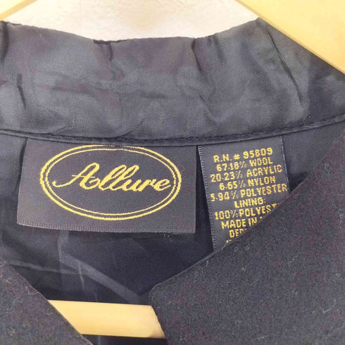 ALLURE 刺繍入り ウール混 メルトン コート レディース import:XL