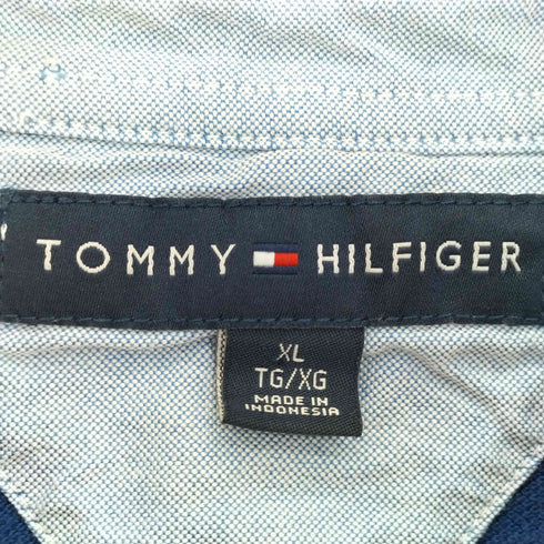 トミーヒルフィガー TOMMY HILFIGER 90s マルチボーダー ポロシャツ メンズ import:XL