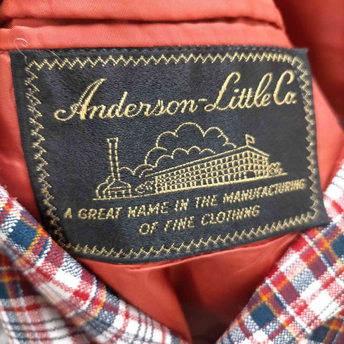 Anderson Little Co. 社製 50-60S 裏地背抜き チェック 2B テーラード ジャケット vintage ヴィンテージ メンズ