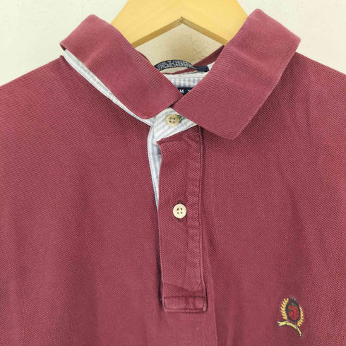 トミーヒルフィガー TOMMY HILFIGER タイ製 ロゴ刺繍 半袖ポロシャツ メンズ import:XL
