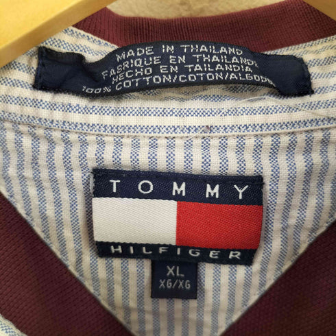 トミーヒルフィガー TOMMY HILFIGER タイ製 ロゴ刺繍 半袖ポロシャツ メンズ import:XL