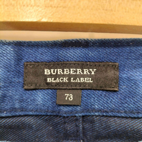 バーバリーブラックレーベル BURBERRY BLACK LABEL エナメルパッチスキニーデニムパンツ メンズ 73