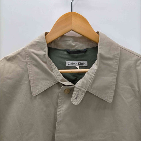 カルバンクライン CALVIN KLEIN 90S OLD コットン バルマカーン ステンカラー コート 比翼 メンズ import:L