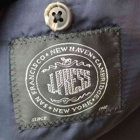 ジェイプレス J.PRESS フロント金ボタン シングル ノッチドラペル テーラードジャケット メンズ