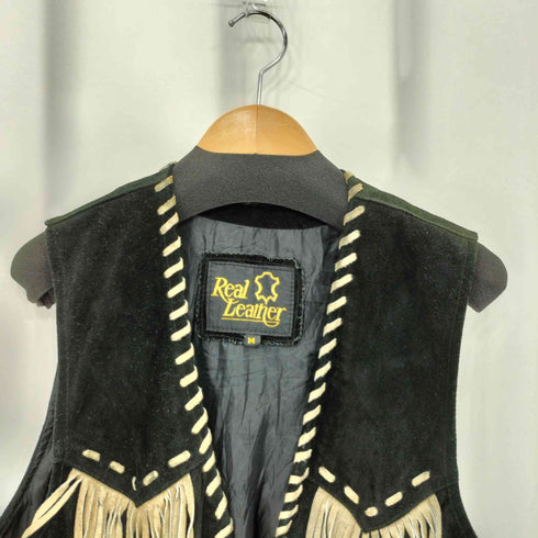 REAL LEATHER ウエスタンベスト メンズ import:M