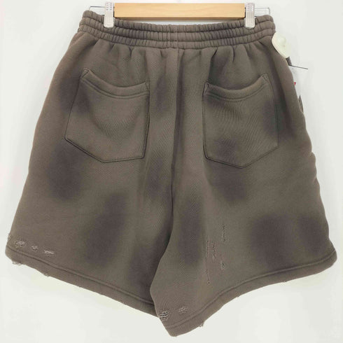 Basement FG ライン エンブレムロゴ ダメージ スウェット ショーツ メンズ 68A