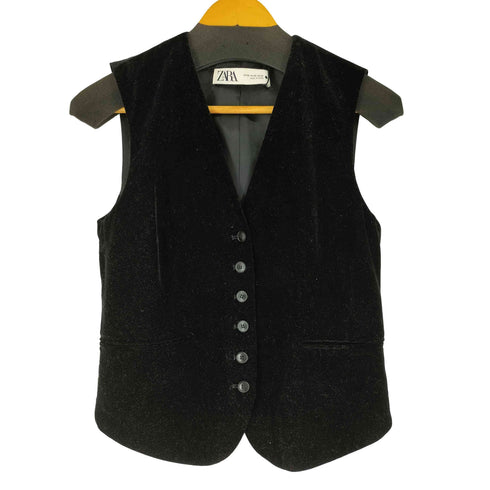 ザラ ZARA ベロア ベスト レディース import:XS