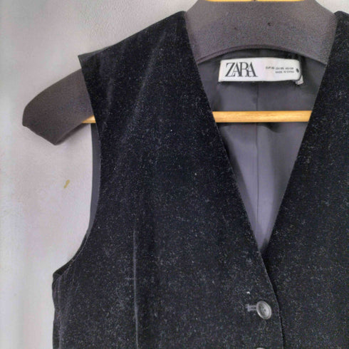 ザラ ZARA ベロア ベスト レディース import:XS