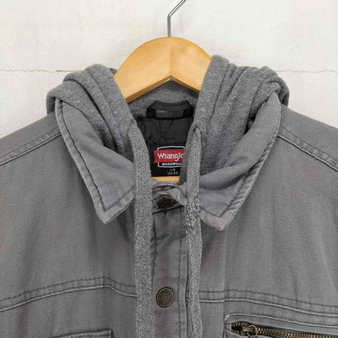 ラングラー Wrangler 裏地キルティング フーデッドキャンバス地ジャケット メンズ L