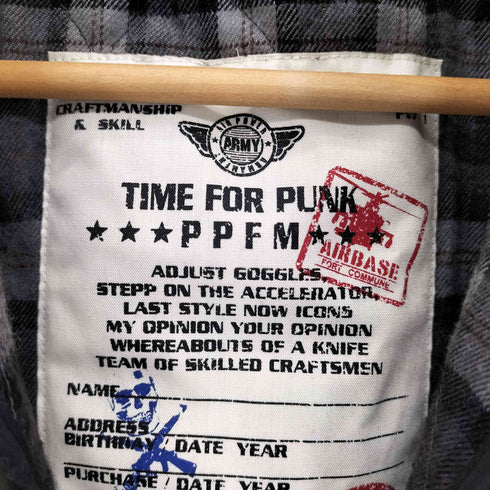 ピーピーエフエム PPFM 00s スタンドカラーモッズコート メンズ M