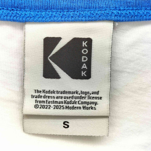 KODAK 背面 ロゴプリント リンガー Tシャツ レディース import:S
