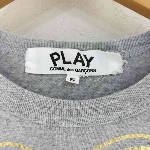 プレイコムデギャルソン PLAY COMME des GARCONS AD2010 ゴールドハートロゴプリントTシャツ レディース S