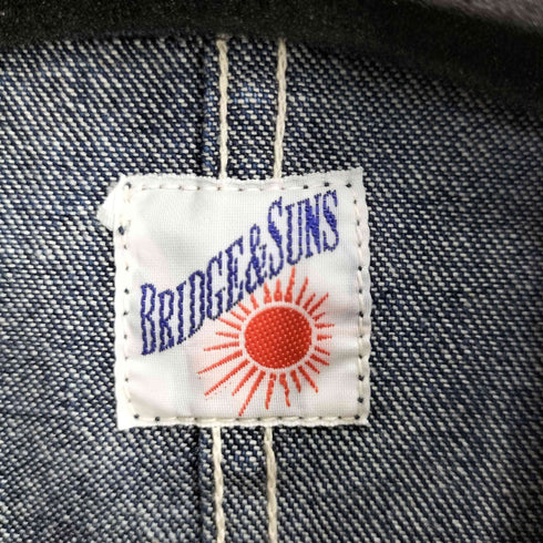 BRIDGE&SUNS 月桂樹ボタンデニムカバーオール メンズ