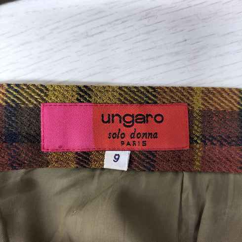 ウンガロ ungaro チェック柄 ジャケット スカート セットアップ レディース 9AR