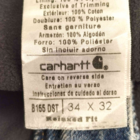 カーハート Carhartt 裏起毛 テーパード デニムパンツ メンズ 34