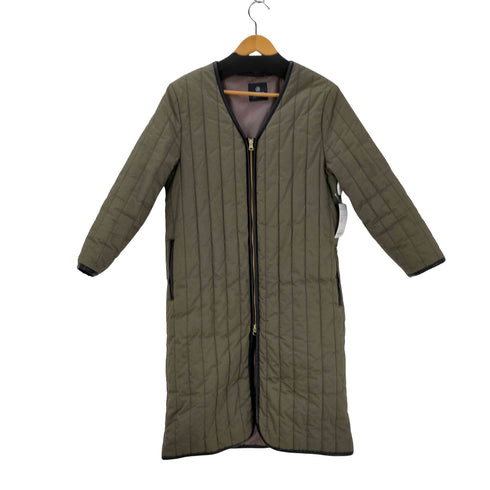 ナノユニバース NANO universe ノーカラー V バーティカル キルティング コート レディース JPN:36