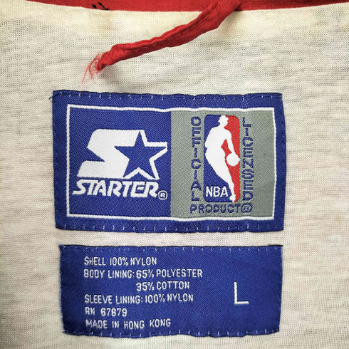 スターター STARTER 90s バスケットボールチーム ジップアップ ナイロンジャケット メンズ L