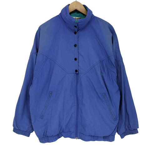 アディダス adidas 80-90s 裏地パイル ジップアップ ナイロンジャケット レディース 42