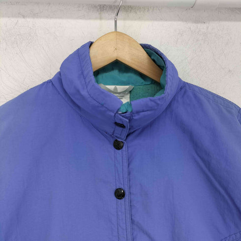 アディダス adidas 80-90s 裏地パイル ジップアップ ナイロンジャケット レディース 42