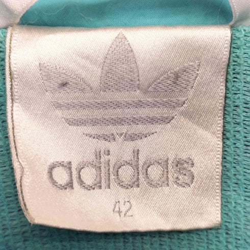 アディダス adidas 80-90s 裏地パイル ジップアップ ナイロンジャケット レディース 42